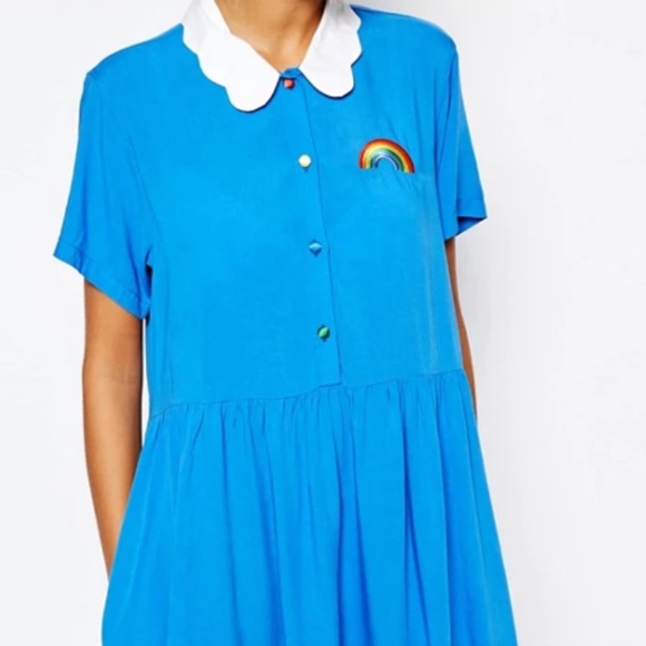 LAZY OAF Blue Cloud Collar Dress - Picture 2 of 4